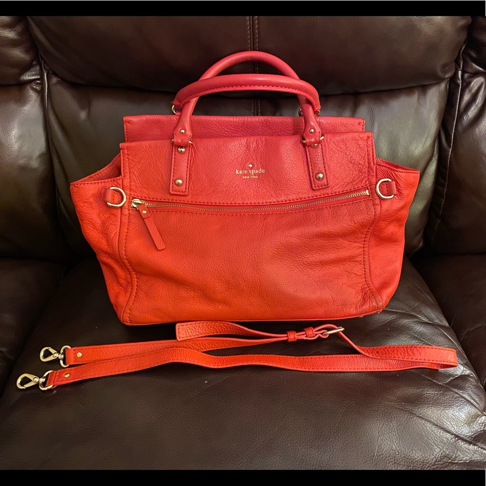Kate Spade Red Leather Satchel